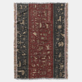 Oude Egyptische hiërogliefen - zwart rood leder Deken (Voorkant Verticaal)
