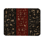 Oude Egyptische hiërogliefen - Zwart rood leer Magneet (Horizontaal)