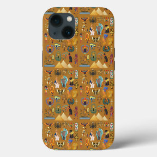 Oude Egyptische Hieroglyf -Patroon Hieroglyphi iPhone 13 Hoesje