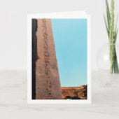 Oude Egyptische Hieroglyphic Obelisk, Luxor Kaart (Voorkant)