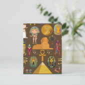 Oude Egyptische Hieroglyphic — Patroonsymbool Briefkaart (Staand voorkant)