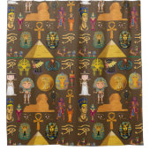 Oude Egyptische Hieroglyphic — Patroonsymbool Douchegordijn (Voorkant)