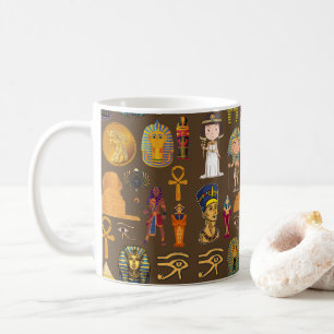 Oude Egyptische Hieroglyphic — Patroonsymbool Koffiemok