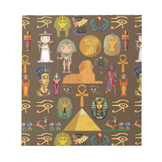 Oude Egyptische Hieroglyphic — Patroonsymbool Notitieblok (Voorkant)