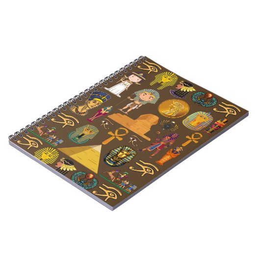 Oude Egyptische Hieroglyphic — Patroonsymbool Notitieboek (Linkerzijde)