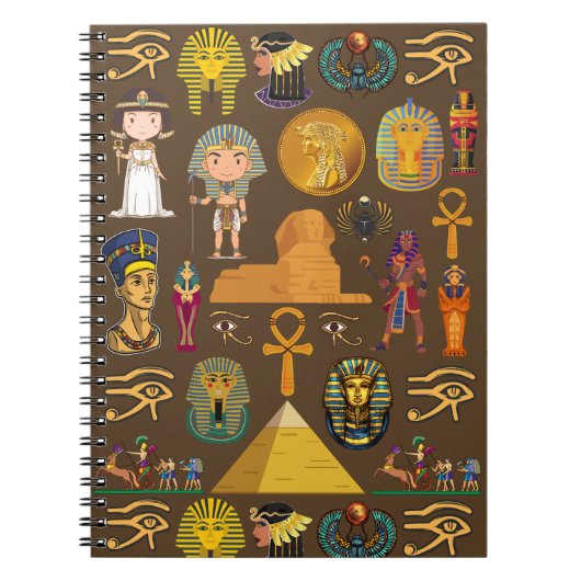 Oude Egyptische Hieroglyphic — Patroonsymbool Notitieboek (Voorkant)