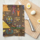 Oude Egyptische Hieroglyphic — Patroonsymbool Theedoek (Quarter Fold)