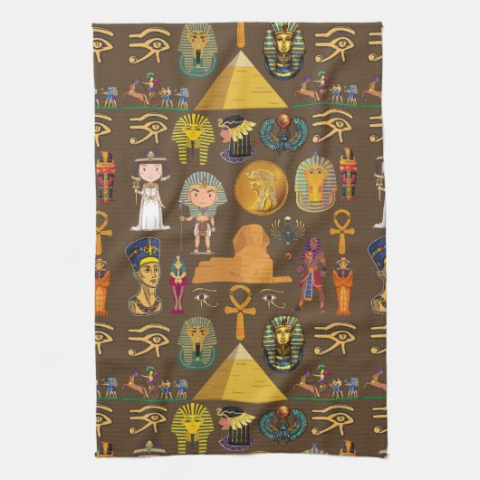 Oude Egyptische Hieroglyphic — Patroonsymbool Theedoek (Verticaal)