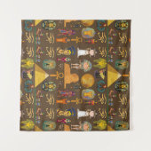 Oude Egyptische Hieroglyphic — Patroonsymbool Wandkleed (Voorkant (horizontaal))