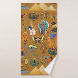 Oude Egyptische Hieroglyphic - Pattern Hieroglyphi Badhanddoek