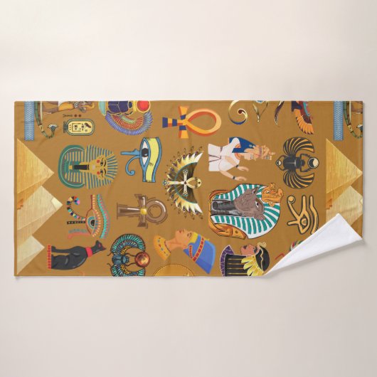 Oude Egyptische Hieroglyphic - Pattern Hieroglyphi Badhanddoek (Badhanddoek)