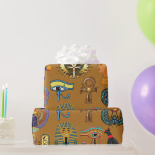 Oude Egyptische Hieroglyphic - Pattern Hieroglyphi Cadeaupapier