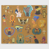 Oude Egyptische Hieroglyphic - Pattern Hieroglyphi Cadeaupapier (Vlak)