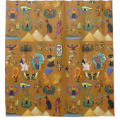 Oude Egyptische Hieroglyphic - Pattern Hieroglyphi Douchegordijn (Voorkant)