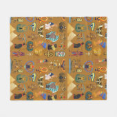 Oude Egyptische Hieroglyphic - Pattern Hieroglyphi Fleece Deken (Voorkant (Horizontaal))