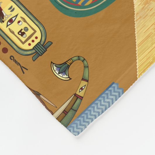 Oude Egyptische Hieroglyphic - Pattern Hieroglyphi Fleece Deken (Hoek)