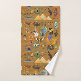 Oude Egyptische Hieroglyphic - Pattern Hieroglyphi Handdoek