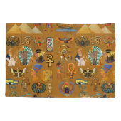 Oude Egyptische Hieroglyphic - Pattern Hieroglyphi Kussensloop (Achterkant-Links)
