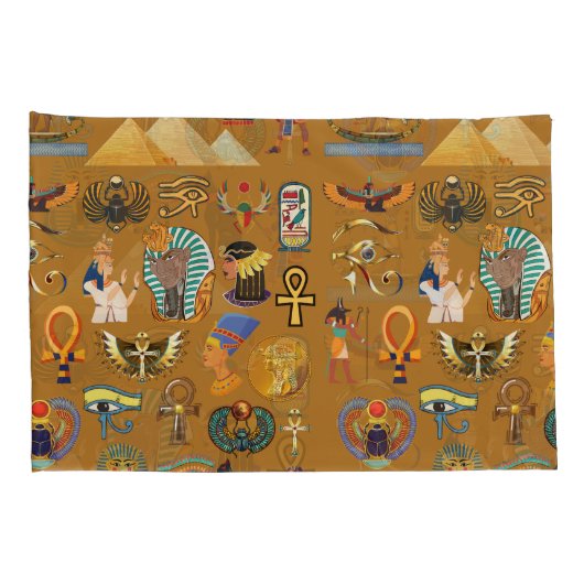 Oude Egyptische Hieroglyphic - Pattern Hieroglyphi Kussensloop (Achterkant-Rechts)