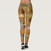 Oude Egyptische Hieroglyphic - Pattern Hieroglyphi Leggings (Achterkant)