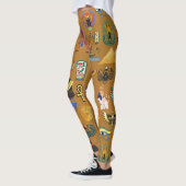 Oude Egyptische Hieroglyphic - Pattern Hieroglyphi Leggings (Links)