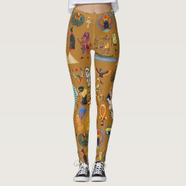 Oude Egyptische Hieroglyphic - Pattern Hieroglyphi Leggings