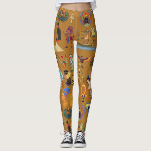 Oude Egyptische Hieroglyphic - Pattern Hieroglyphi Leggings
