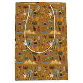 Oude Egyptische Hieroglyphic - Pattern Hieroglyphi Medium Cadeauzakje (Voorkant)