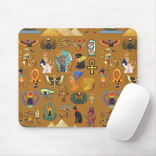 Oude Egyptische Hieroglyphic - Pattern Hieroglyphi Muismat (Met muis)