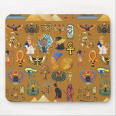 Oude Egyptische Hieroglyphic - Pattern Hieroglyphi Muismat (Voorkant)