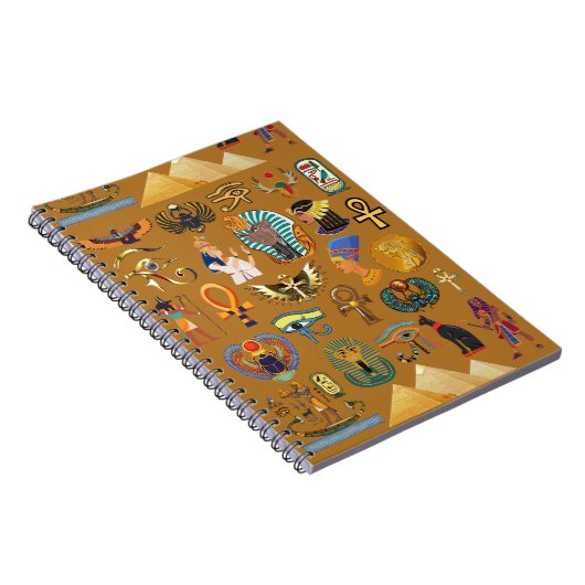 Oude Egyptische Hieroglyphic - Pattern Hieroglyphi Notitieboek (Rechterzijde)