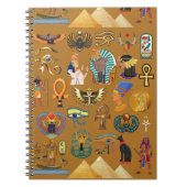 Oude Egyptische Hieroglyphic - Pattern Hieroglyphi Notitieboek (Voorkant)