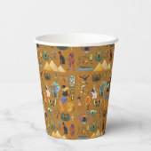 Oude Egyptische Hieroglyphic - Pattern Hieroglyphi Papieren Bekers (Achterkant)