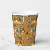 Oude Egyptische Hieroglyphic - Pattern Hieroglyphi Papieren Bekers (Links)