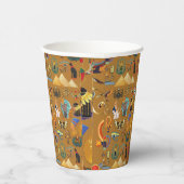 Oude Egyptische Hieroglyphic - Pattern Hieroglyphi Papieren Bekers (Rechts)