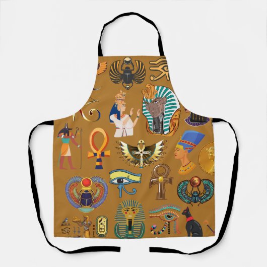 Oude Egyptische Hieroglyphic - Pattern Hieroglyphi Schort (Voorkant)