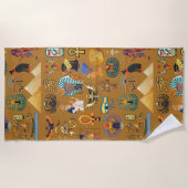 Oude Egyptische Hieroglyphic - Pattern Hieroglyphi Strandlaken (Voorkant)