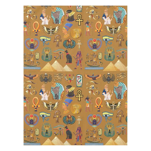 Oude Egyptische Hieroglyphic - Pattern Hieroglyphi Tafelkleed (Voorkant)