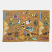 Oude Egyptische Hieroglyphic - Pattern Hieroglyphi Theedoek (Horizontaal)