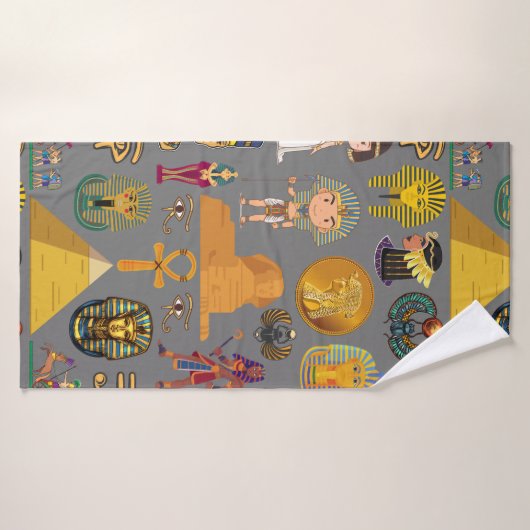 Oude Egyptische Hieroglyphic - Pattern Pharaoh Badhanddoek (Badhanddoek)