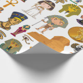 Oude Egyptische Hieroglyphic - Pattern Pharaoh Cadeaupapier (Hoek)