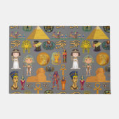 Oude Egyptische Hieroglyphic - Pattern Pharaoh Deurmat (Voorkant)