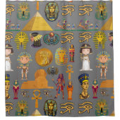 Oude Egyptische Hieroglyphic - Pattern Pharaoh Douchegordijn (Voorkant)