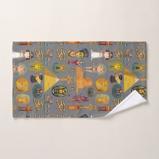 Oude Egyptische Hieroglyphic - Pattern Pharaoh Handdoek (Handdoek)