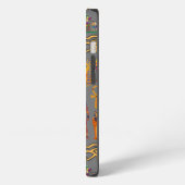 Oude Egyptische Hieroglyphic - Pattern Pharaoh iPhone Hoesje (Linkerkant)