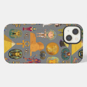 Oude Egyptische Hieroglyphic - Pattern Pharaoh iPhone Hoesje (Achterkant horizontaal)