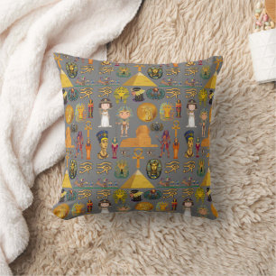 Oude Egyptische Hieroglyphic - Pattern Pharaoh Kussen