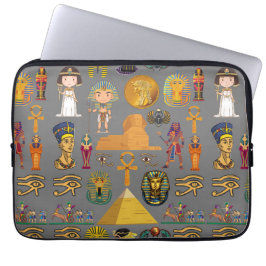 Oude Egyptische Hieroglyphic - Pattern Pharaoh Laptop Sleeve