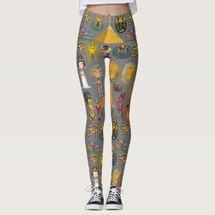 Oude Egyptische Hieroglyphic - Pattern Pharaoh Leggings