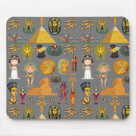 Oude Egyptische Hieroglyphic - Pattern Pharaoh Muismat (Voorkant)